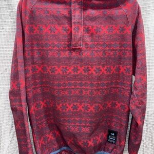 Southern Marsh Red and Gray Patterned Pullover